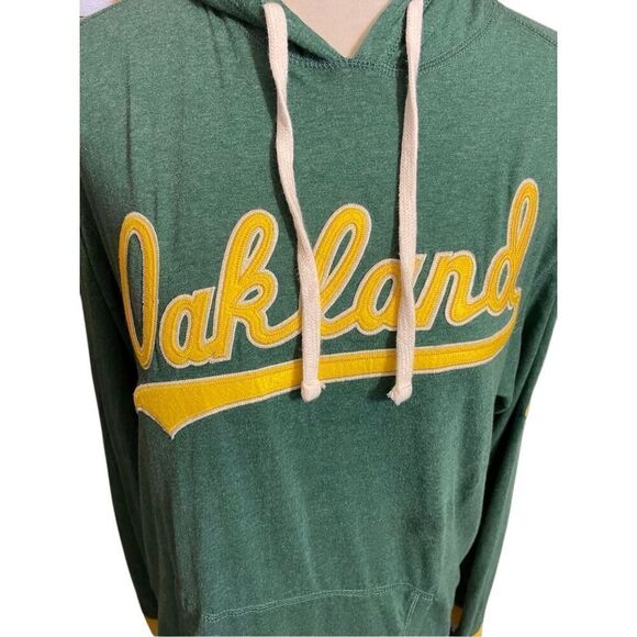 Oakland A’s Mitchell & Ness Cooperstown Collection Lightweight Hoodie Size Mediu - Picture 4 of 15